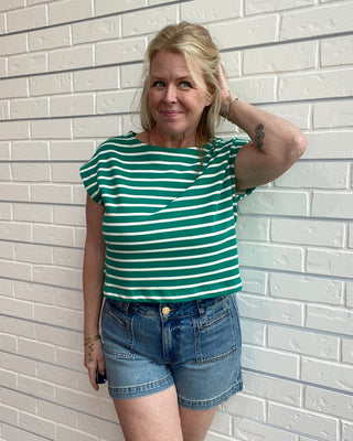 Tilly Striped Top – Rainforest