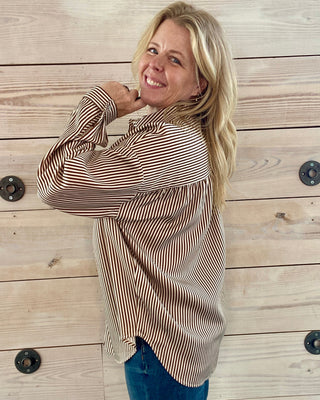 Classic Pinstripe Button-Down Shirt