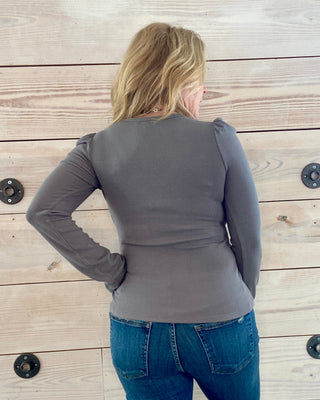 Charcoal Long Sleeve Top