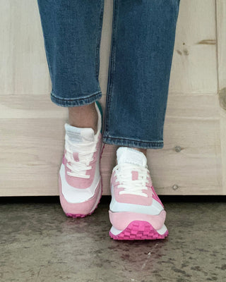 Cosmic Hot Pink and Teal Sneakers