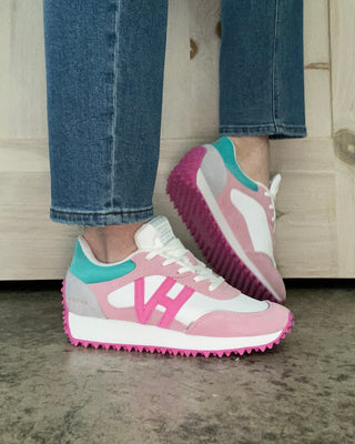 Cosmic Hot Pink and Teal Sneakers