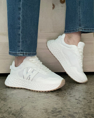 Starling White and Silver Sneakers