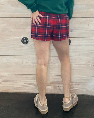 Boyfriend Boxer Shorts in Haute Red