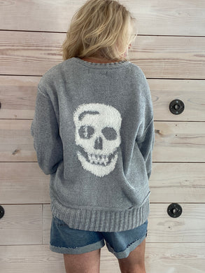 Jacquard Knit Skull Sweater