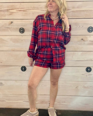 Boyfriend Boxer Shorts in Haute Red