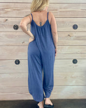 Load image into Gallery viewer, Blue Textured Jumpsuit