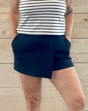 Load image into Gallery viewer, Black Asymmetrical Skort