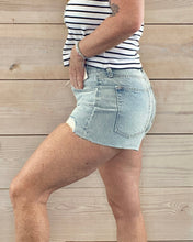 Load image into Gallery viewer, Classic High Rise Denim Shorts in Faded Indigo