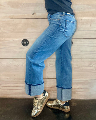 Sienna Cuffed Leg High Rise Stretch Jeans