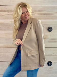 Do It All Relaxed Blazer in Putty