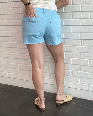 Jane Light Blue High Rise Short