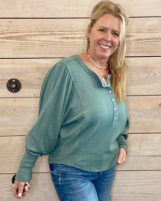Jade Thermal Henley Top