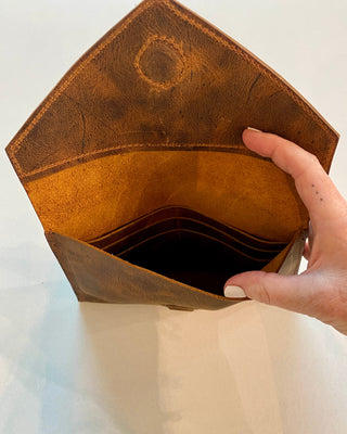 Kinsey Handmade Leather Envelope Clutch