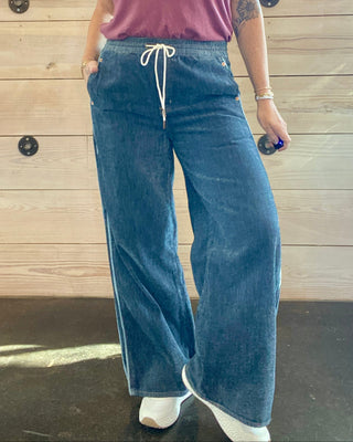 Cozy Jean Wide Leg Pull On