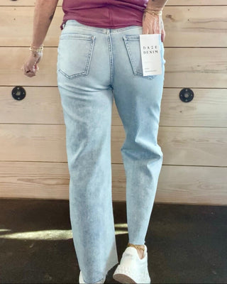 Pleaser High Rise Wide Ankle Jeans