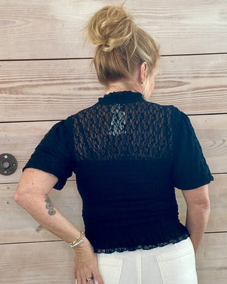 Glimpse Lace Black Top