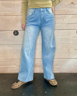 Straight Leg Denim Jeans