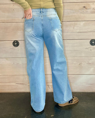 Straight Leg Denim Jeans