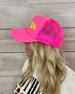 Margs Trucker Hat Neon Pink
