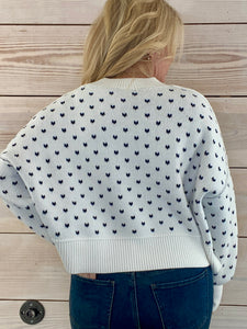 Easy Street Pattern Crop Sweater