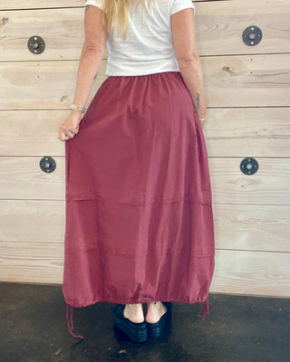 Eloise Maxi Skirt in Maroon