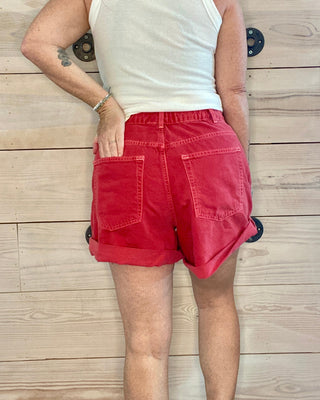 Danni Shorts in Hot Rod Red