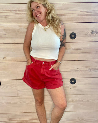 Danni Shorts in Hot Rod Red