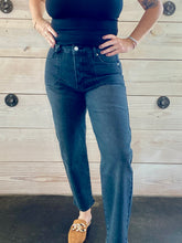 Load image into Gallery viewer, Paige Denim Alexis Barrel Leg Jeans Black Wash