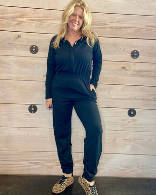 Vivi Long Sleeve Jogger Jumpsuit