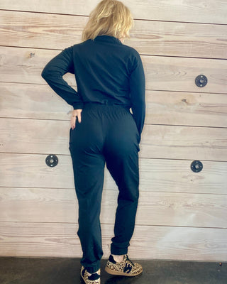 Vivi Long Sleeve Jogger Jumpsuit