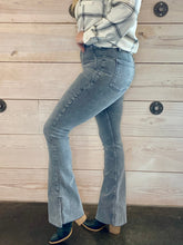 Load image into Gallery viewer, Level Up Slit Bootcut Jeans in Ridge Grey