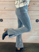 Load image into Gallery viewer, Level Up Slit Bootcut Jeans in Ridge Grey