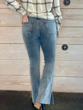 Load image into Gallery viewer, Level Up Slit Bootcut Jeans in Ridge Grey