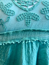 Load image into Gallery viewer, Teal Lace Cover Up Dress