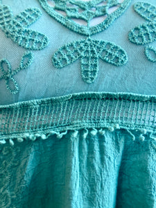Teal Lace Cover Up Dress