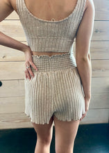 Load image into Gallery viewer, Dawn Smocked Rib Shorts in Iced Coffee