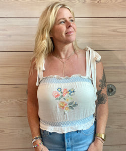 Lirhetta Floral Embroidery Top