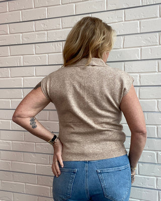 Noah Button-Down Sweater Top