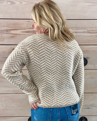 Naomi Herringbone Cardigan