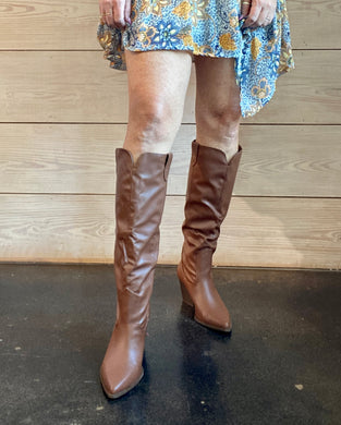 Chestnut Crinkle Boots