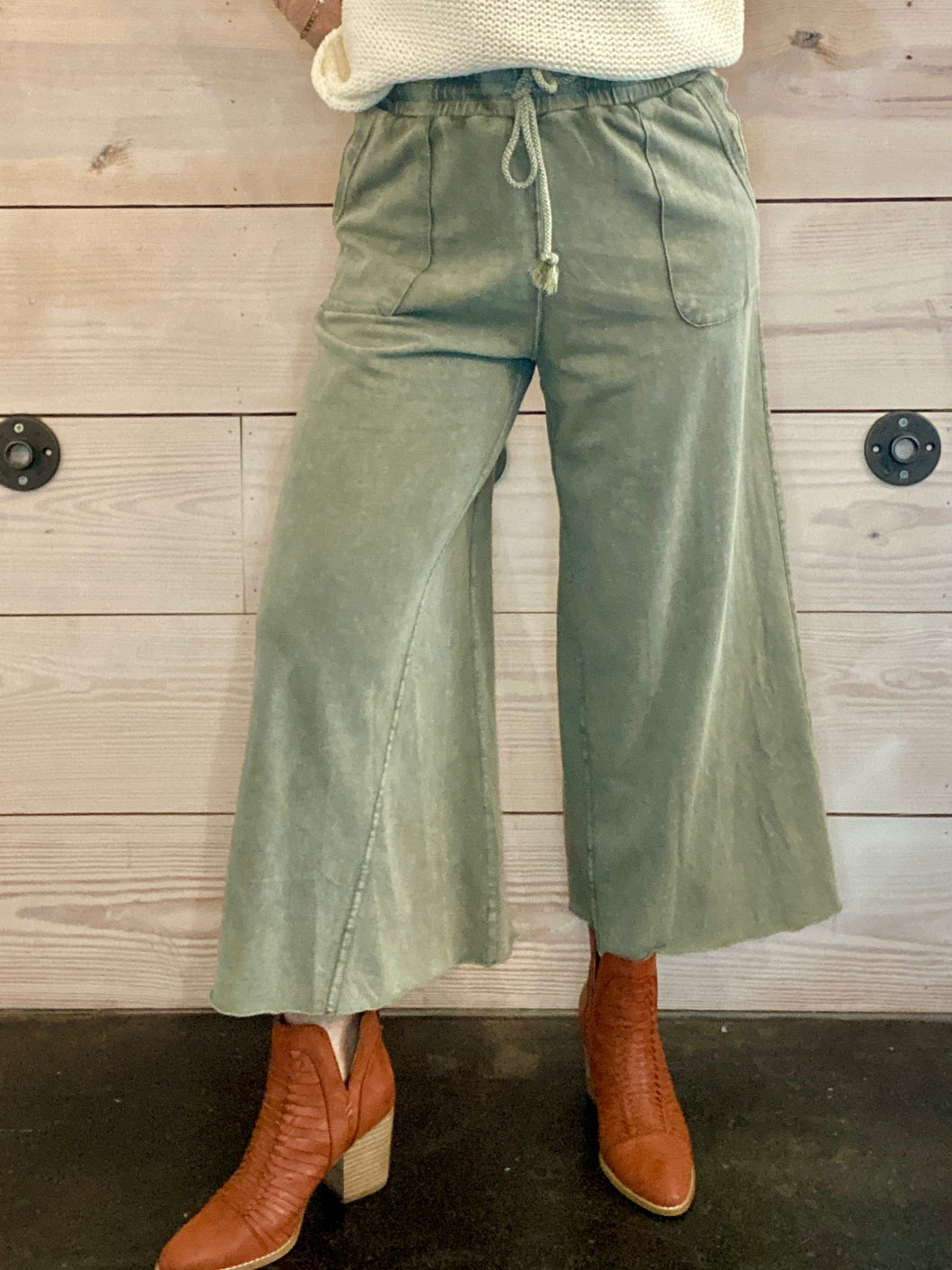 Ash Knit Wide Leg Pants