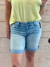 Load image into Gallery viewer, Catherine Mid Rise Roll Up Shorts