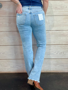 Pamper High Rise Slim Straight Jeans