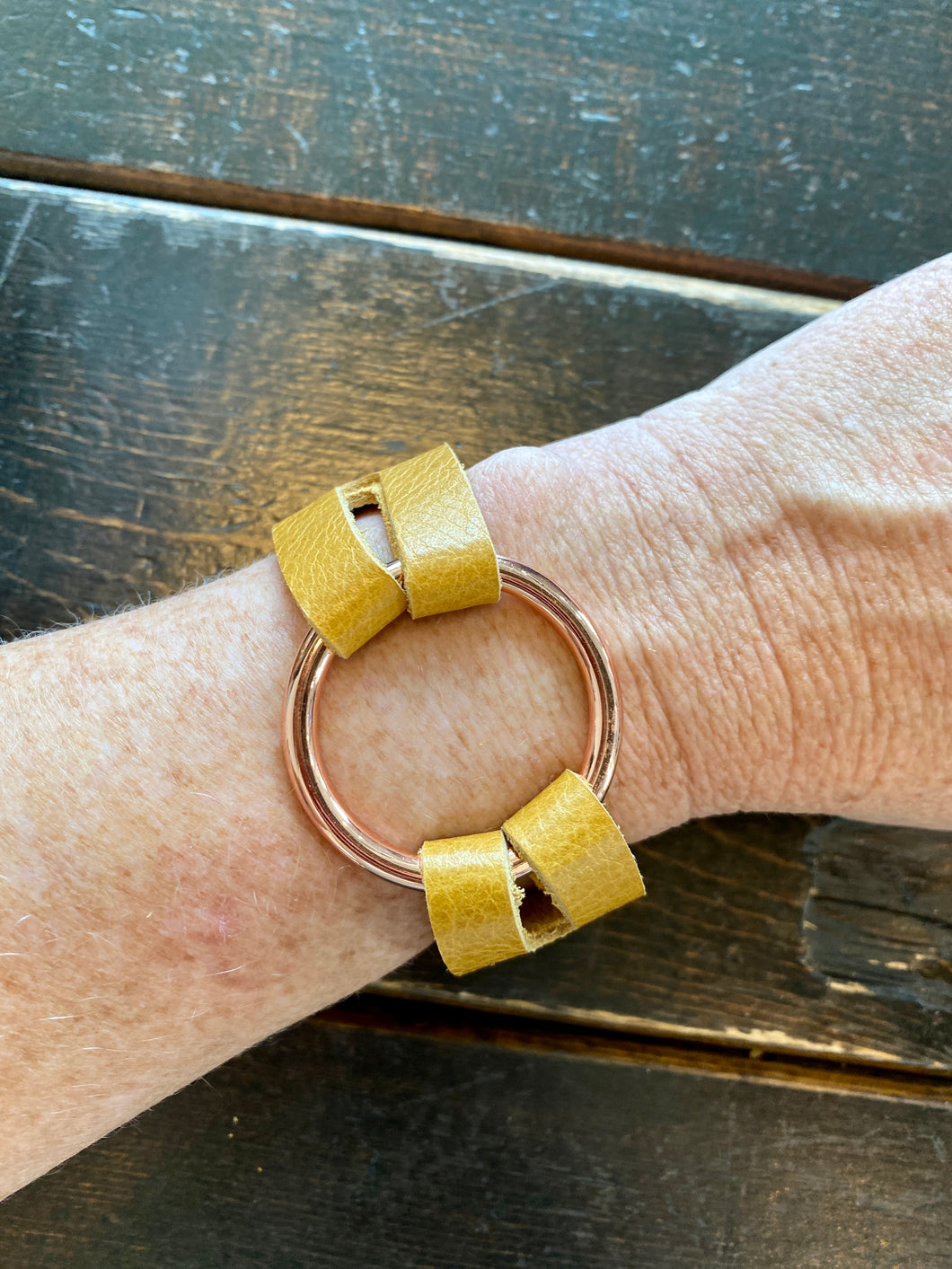 Petite Soft Leather Cut Out Wrap Bracelet