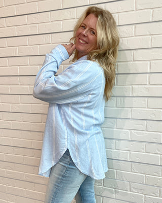 The Perfect Line Top in Blue Light