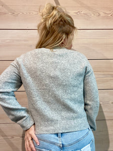 Medina Heather Grey Cardigan