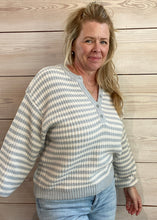 Load image into Gallery viewer, Leilani Sky Blue Striped Sweater