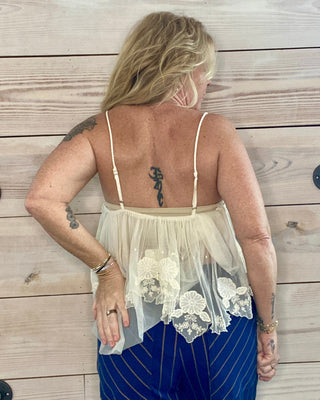 Free People Lace Trim Cami