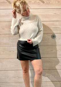 Ciera Faux Leather Skirt