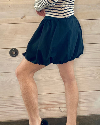 Saltwater Luxe Black Bubble Mini Skirt